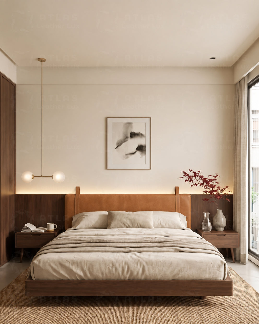 Handmade Full Grain Leather Headboard – Luxury