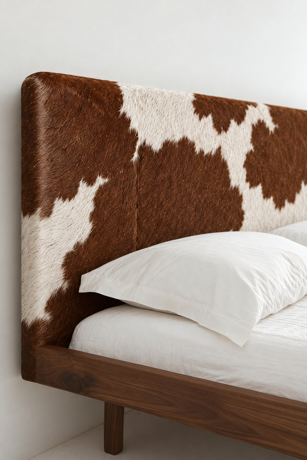 Handmade Hair-on Cowhide Leather Headboard