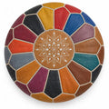 Handmade Moroccan Leather Pouf Ottoman – Multiple Colors