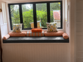 Handmade Leather Bench Cushion - Black and Unstuffed