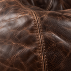 Grand Distressed Leather Bean Bag Chair - Brown